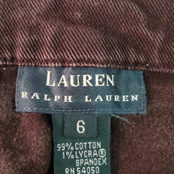 🛍Lauren‎ Ralph Lauren Brown Straight Leg 5 Pocket Casual Denim Jeans Womens 6 - Picture 3 of 11